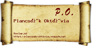 Plancsák Oktávia névjegykártya